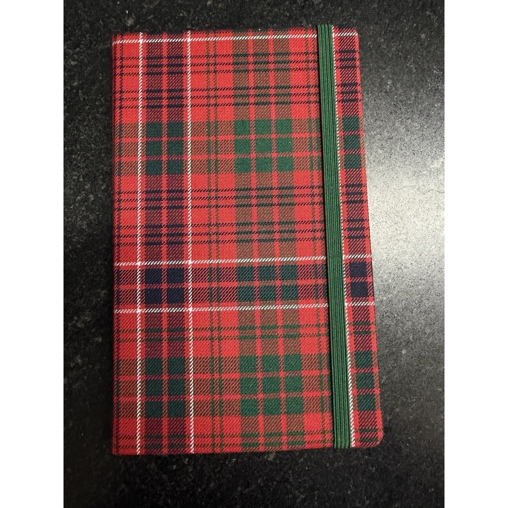 Waverley Scotland MacRae Modern Red Tartan Cloth Notebook Kinloch Anderson 8.5"
